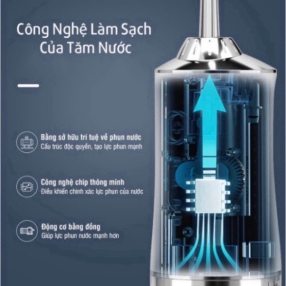 Tăm nước vệ sinh răng miệng Hàng Chính Hãng Loại 1 tiện dụng cho mọi gia đình - Máy tăm nước cầm tay Oral