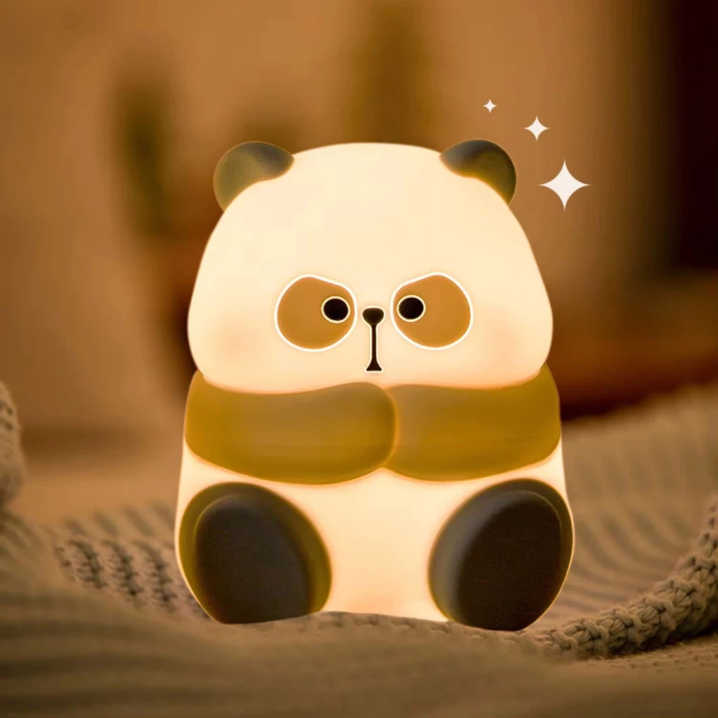 Đèn Cảm Ứng Silicon Cấp Thực Phẩm LED Squishy Panda