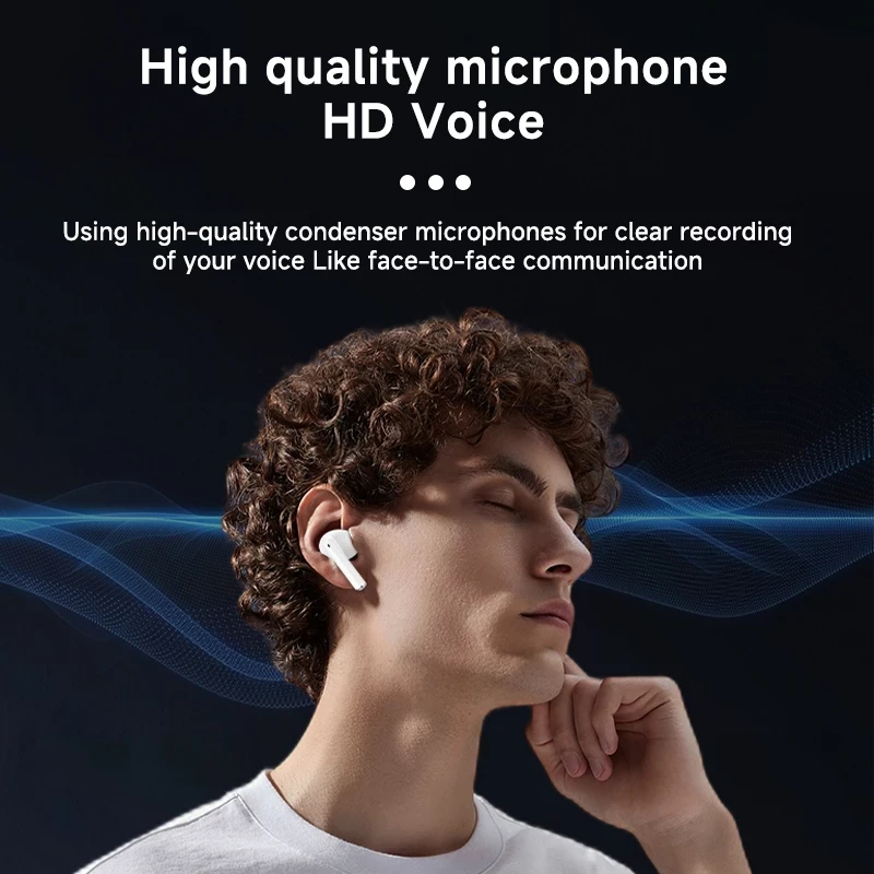 Tai nghe Bluetooth không dây mới Giảm tiếng ồn 5.3 Tai nghe trò chơi màn hình thông minh âm thanh nổi có micrô IPX5