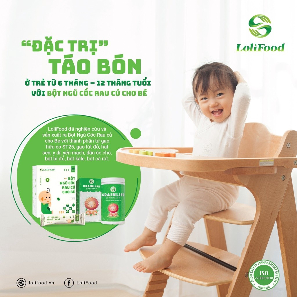 Bột Ăn Dặm Cho Bé 6 Tháng bột rau củ cho bé ăn dặm LoliFood 400g Ngũ Cốc Rau Củ Giàu Chất Xơ Và Dinh Dưỡng Nhanh Lớn