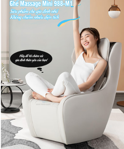 Ghế Sofa Massage Mini 988-M1 Nhỏ Gọn, Tiện Ích Thông Minh Cho Gia Đình Nhỏ, Văn Phòng Công Sở, Phòng Ngủ Cá Nhân