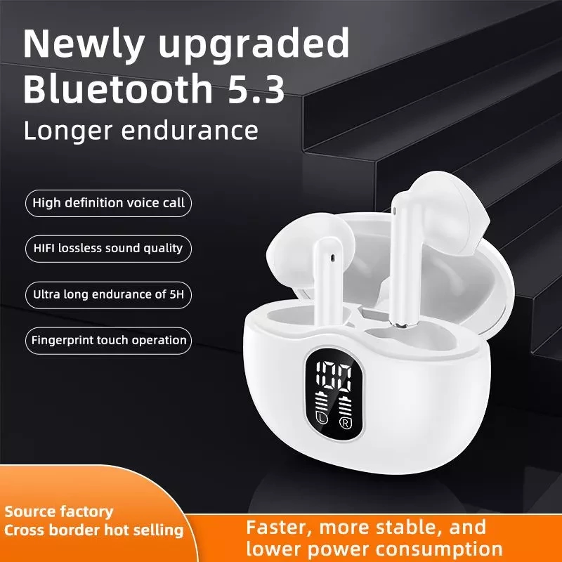 Tai nghe Bluetooth không dây mới Giảm tiếng ồn 5.3 Tai nghe trò chơi màn hình thông minh âm thanh nổi có micrô IPX5