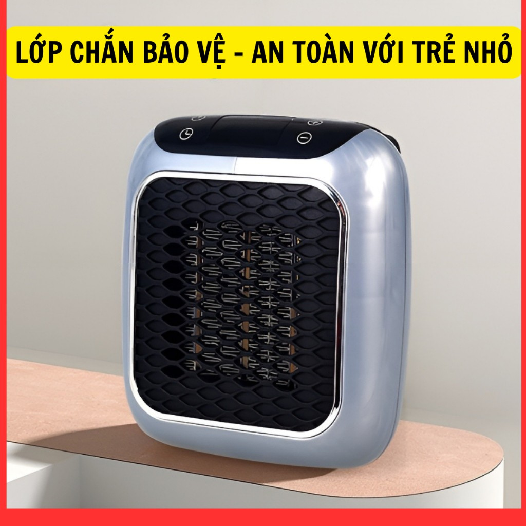 Máy sưởi ấm mini treo tường tự ngắt làm nóng nhanh chóng SOP MEDIA công suất 800W, dùng cho phòng ngủ, phòng khách