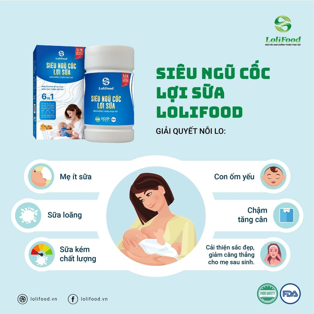 Lợi Sữa LOLIFOOD Bổ Sung Tinh Bột Nghệ LOLIFOOD 500g Tăng Tiết Sữa, Giúp Đẩy Sản Dịch (Tiêu Chuẩn FDA Hoa Kỳ)