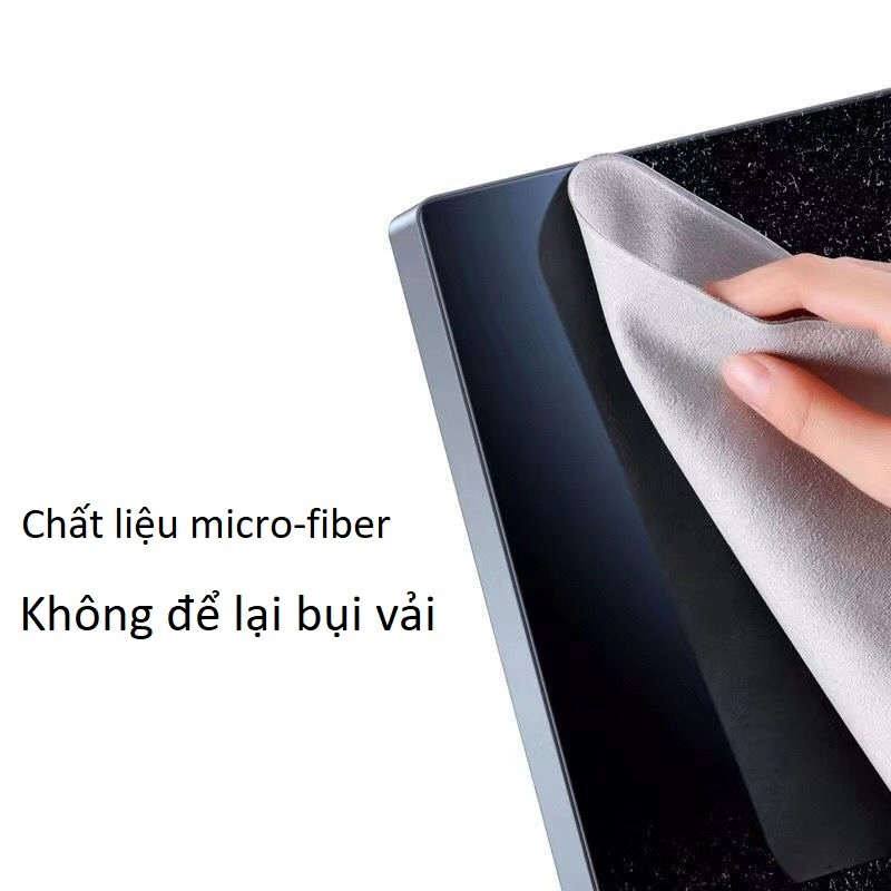Khăn lau micro-fiber chuyên dụng hai lớp cho màn hình laptop điện thoại máy tính bảng ipad apple watch máy ảnh