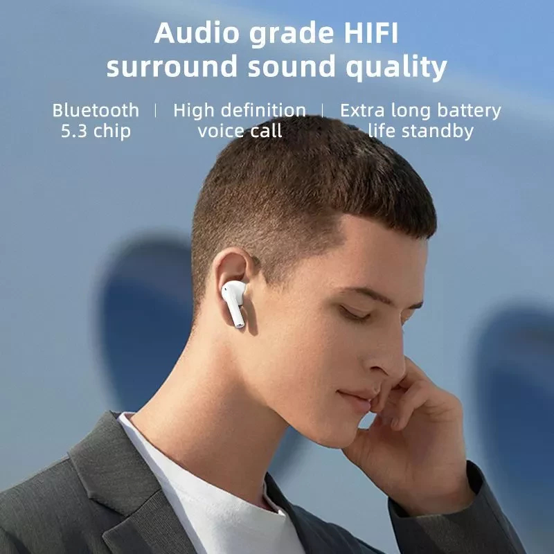 Tai nghe Bluetooth không dây mới Giảm tiếng ồn 5.3 Tai nghe trò chơi màn hình thông minh âm thanh nổi có micrô IPX5