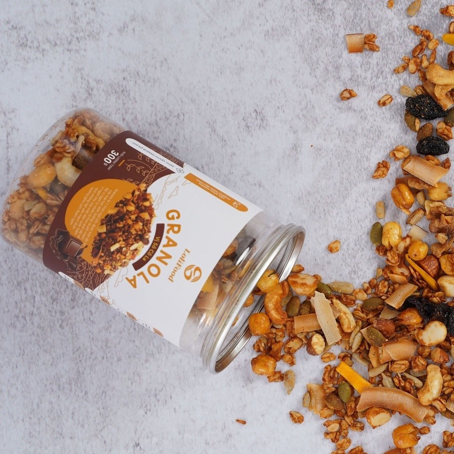 Granola Ăn Kiêng hạt granola Giảm cân Lolifood Nhiều Hạt Vị Socola 300g Mật Dừa Nước Dịu Ngọt Thơm Ngon