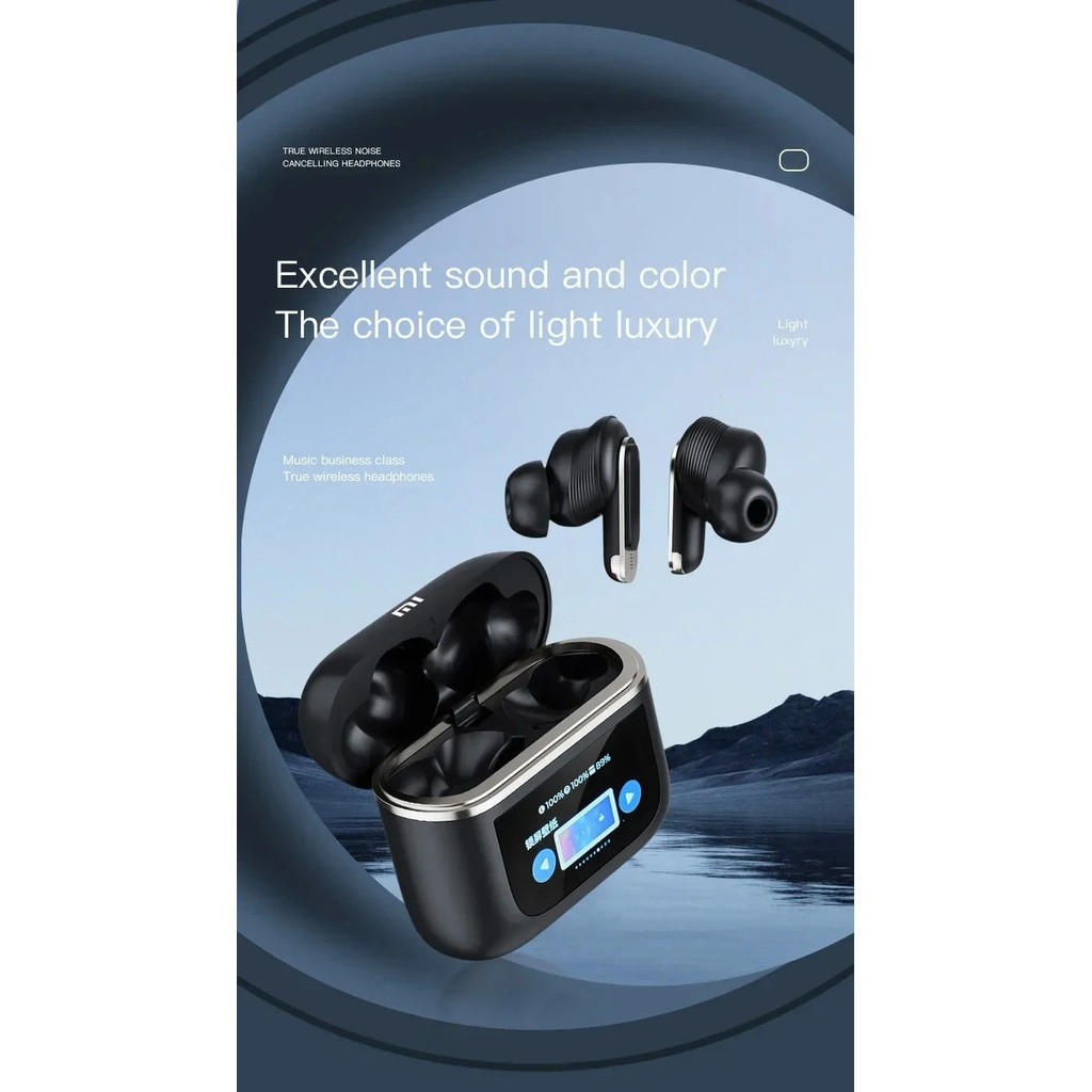 Tai nghe Bluetooth ANC không dây Xiaomi Tour Pro 2 Màn hình cảm ứng LED Mijia Tai nghe có thể nhìn thấy Tai nghe khử tiếng ồn chủ động