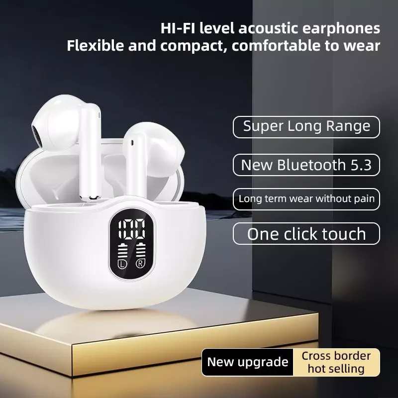 Tai nghe Bluetooth không dây mới Giảm tiếng ồn 5.3 Tai nghe trò chơi màn hình thông minh âm thanh nổi có micrô IPX5