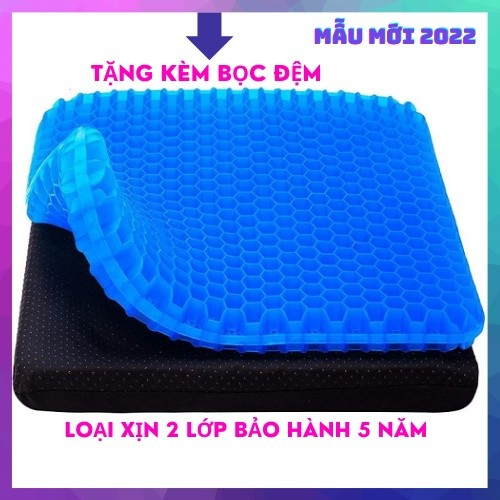 Đệm ngồi 3d thoáng khí lót mông chống đau mỏi silicon cao cấp 2 lớp lót ghế ngồi văn phòng mẫu mới